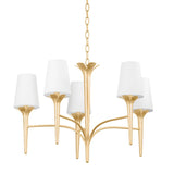 Lighting - Chandelier Emily 5 Light Chandelier // Gold Leaf 