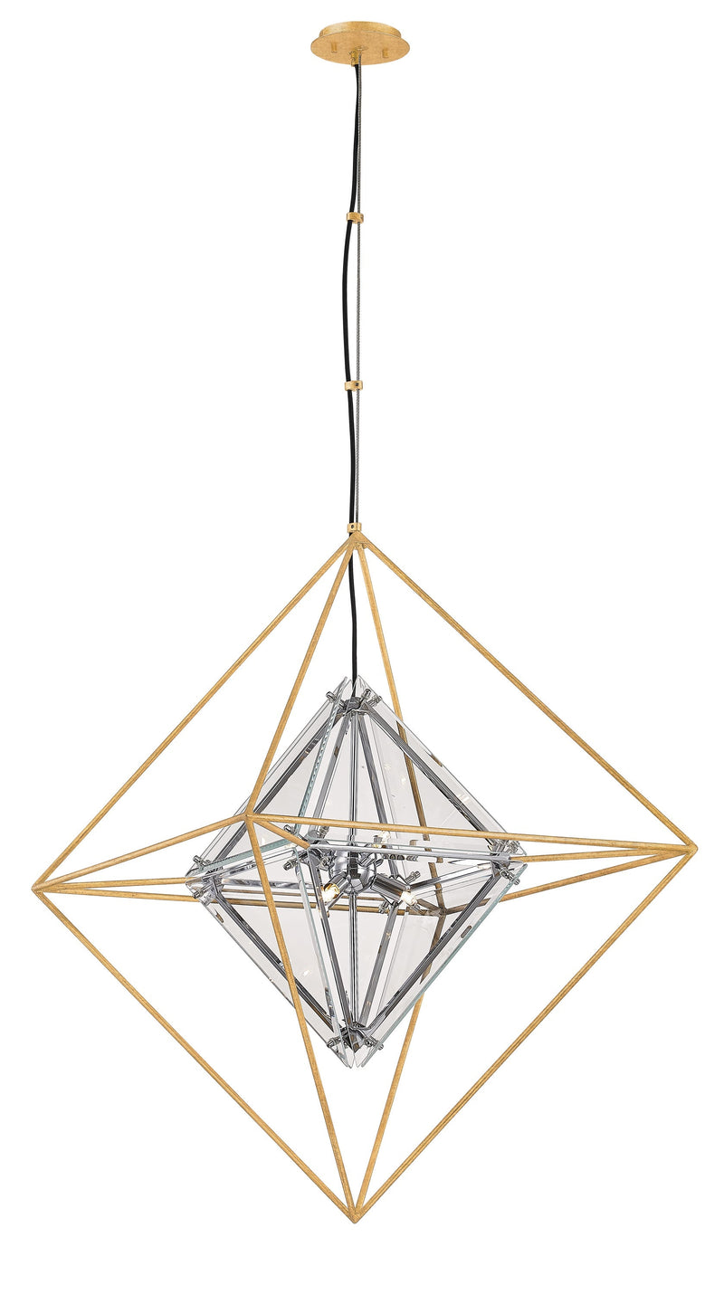 Lighting - Chandelier Epic 6 Light Pendant Medium // Gold Leaf 