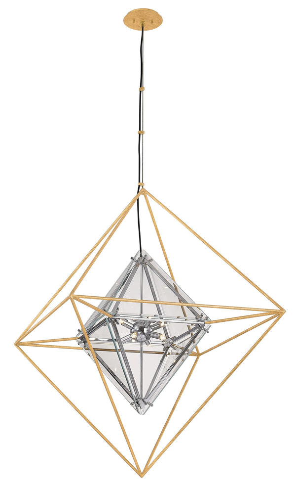 Lighting - Chandelier Epic 8 Light Pendant Large // Gold Leaf 