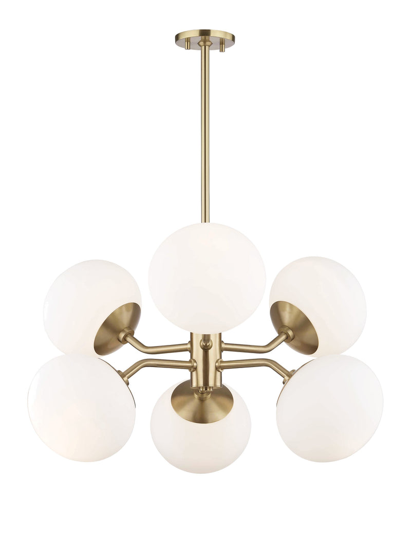 Lighting - Chandelier Estee 6 Light Chandelier // Aged Brass 