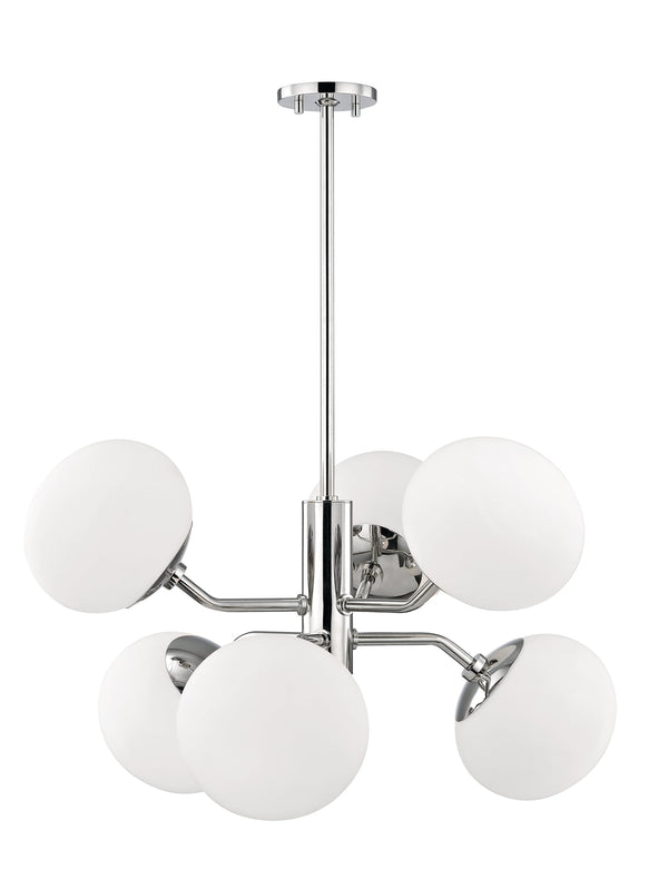 Lighting - Chandelier Estee 6 Light Chandelier // Polished Nickel 