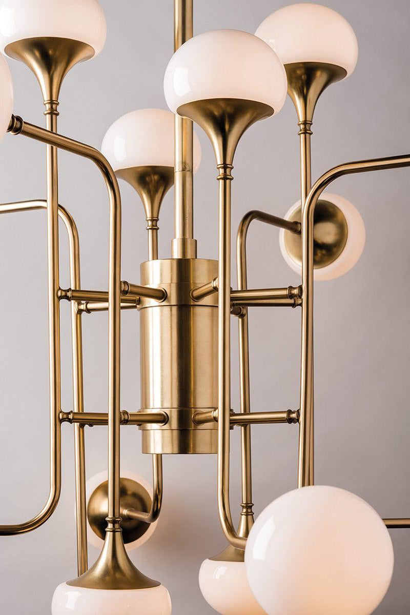 Lighting - Chandelier Fleming 16 Light Chandelier // Aged Brass 