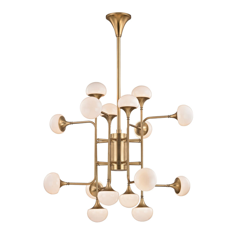 Lighting - Chandelier Fleming 16 Light Chandelier // Aged Brass 