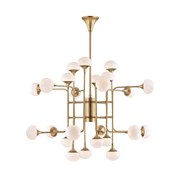 Lighting - Chandelier Fleming 24 Light Chandelier // Aged Brass 