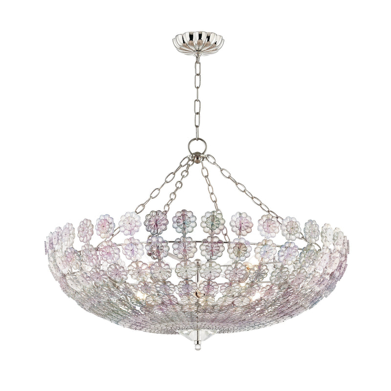 Lighting - Chandelier Floral Park 12 Light Chandelier // Polished Nickel 