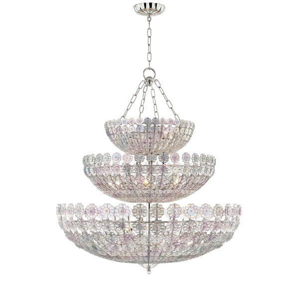 Lighting - Chandelier Floral Park 24 Light Chandelier // Polished Nickel 