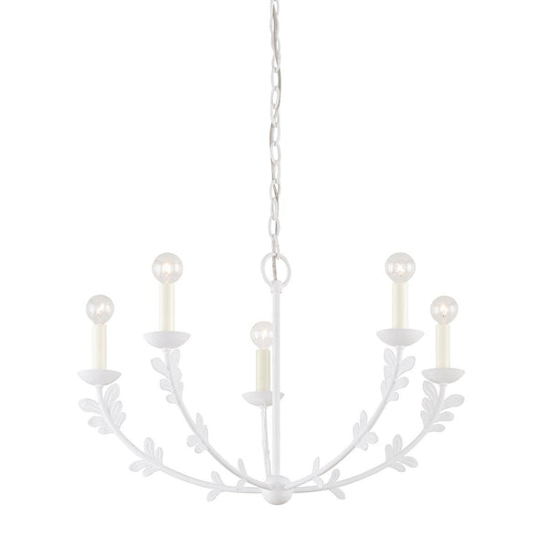 Lighting - Chandelier Florian 5 Light Small Chandelier // Gesso White 