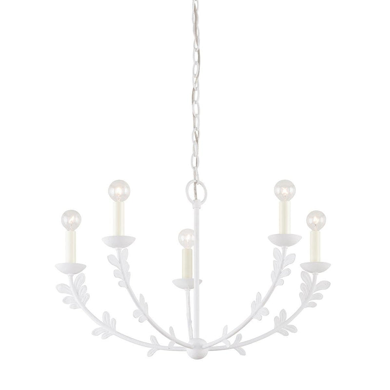 Lighting - Chandelier Florian 5 Light Small Chandelier // Gesso White 