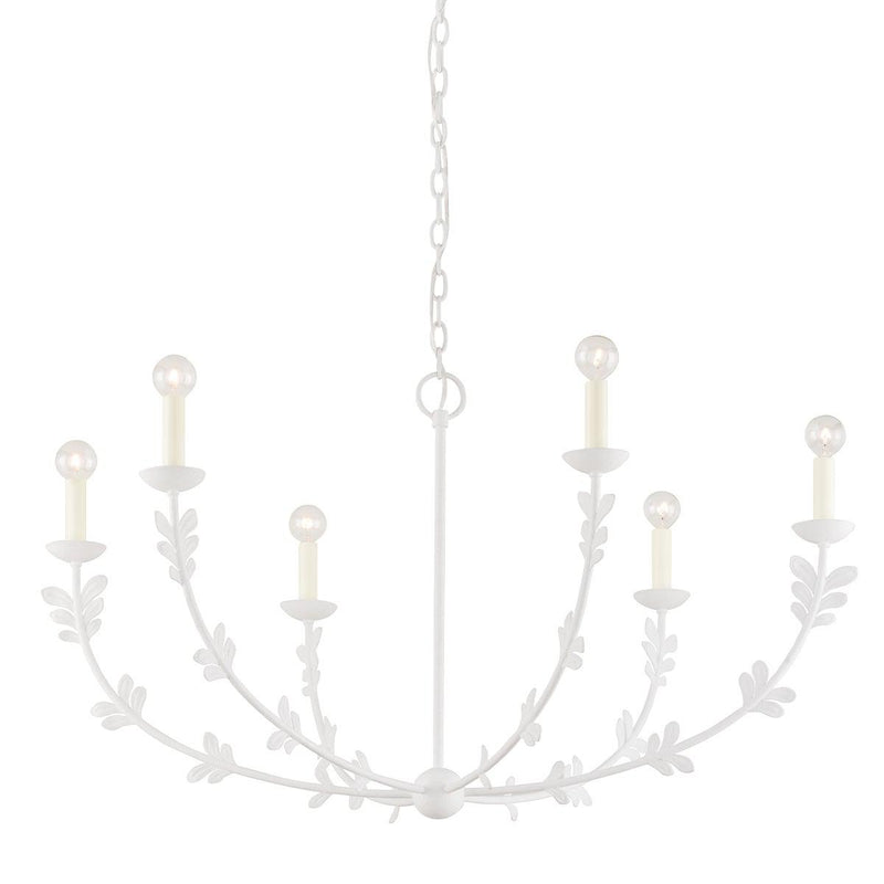 Lighting - Chandelier Florian 6 Light Large Chandelier // Gesso White 