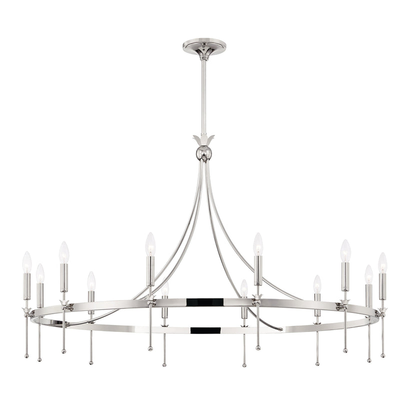 Lighting - Chandelier Gates 12 Light Chandelier // Polished Nickel 