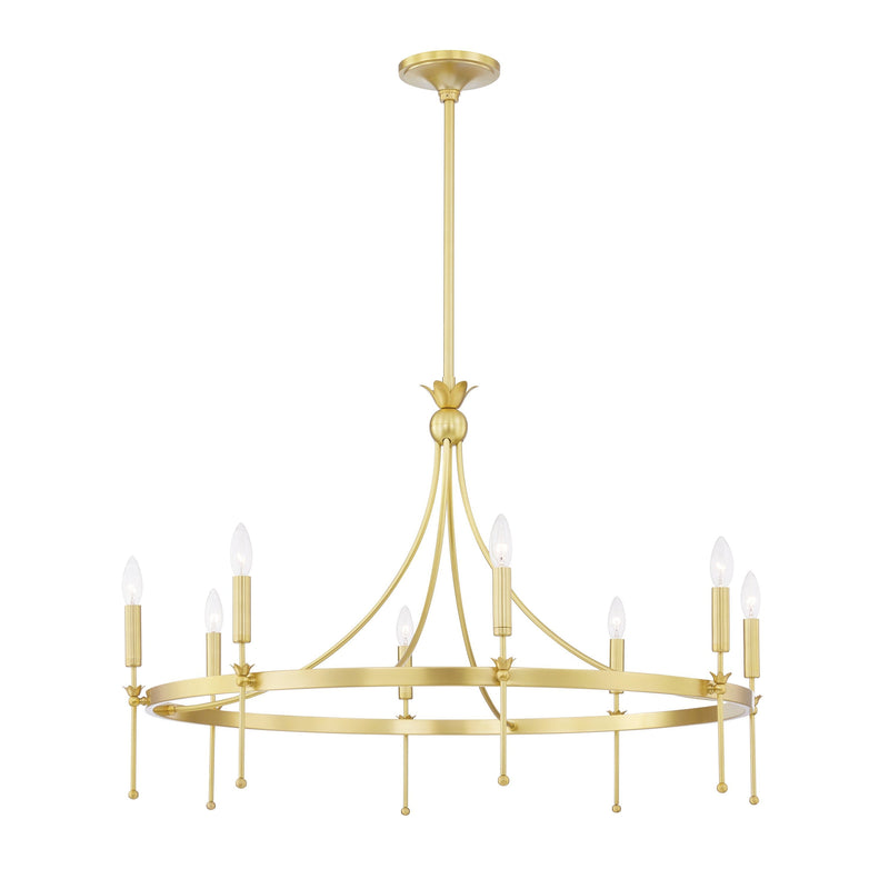 Lighting - Chandelier Gates 8 Light Chandelier // Aged Brass 