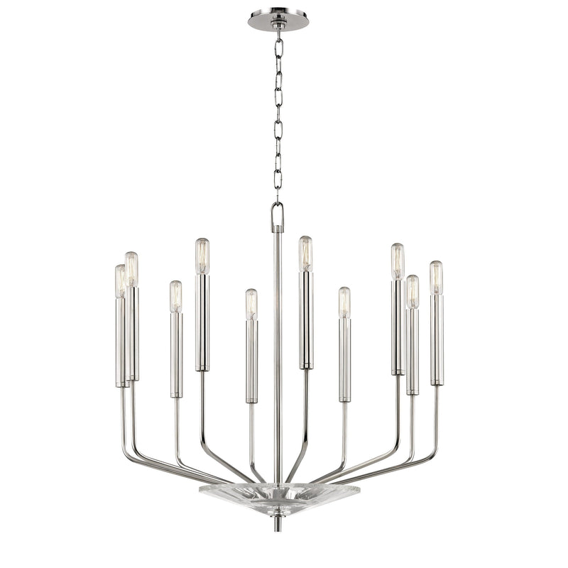 Lighting - Chandelier Gideon 10 Light Chandelier // Polished Nickel 