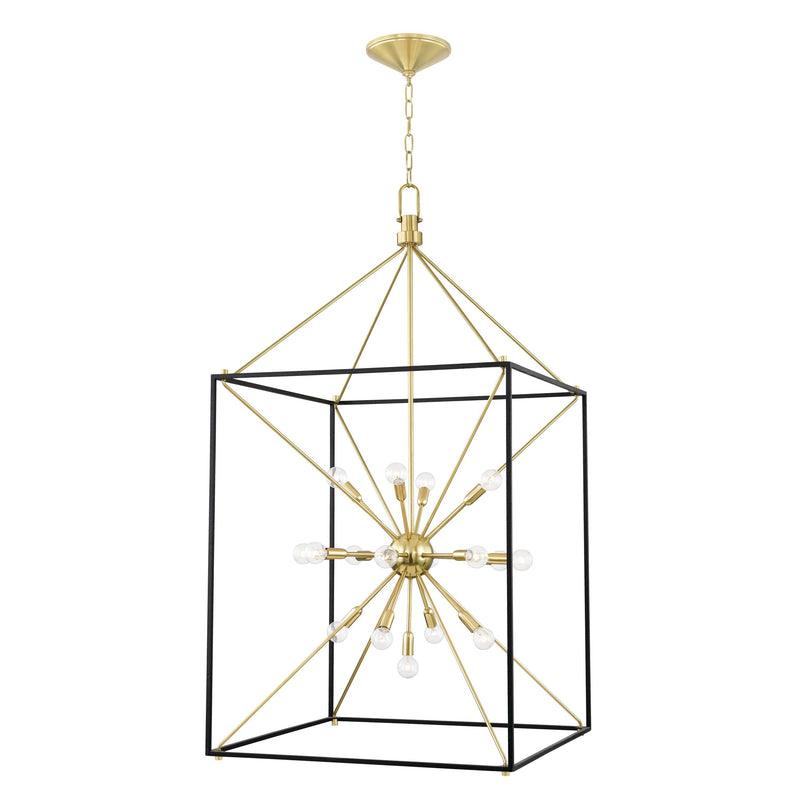 Lighting - Chandelier Glendale 25 Light Chandelier // Aged Brass & Black 