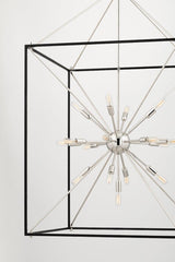 Lighting - Chandelier Glendale 25 Light Chandelier // Polished Nickel & Black 