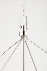 Lighting - Chandelier Glendale 25 Light Chandelier // Polished Nickel & Black 