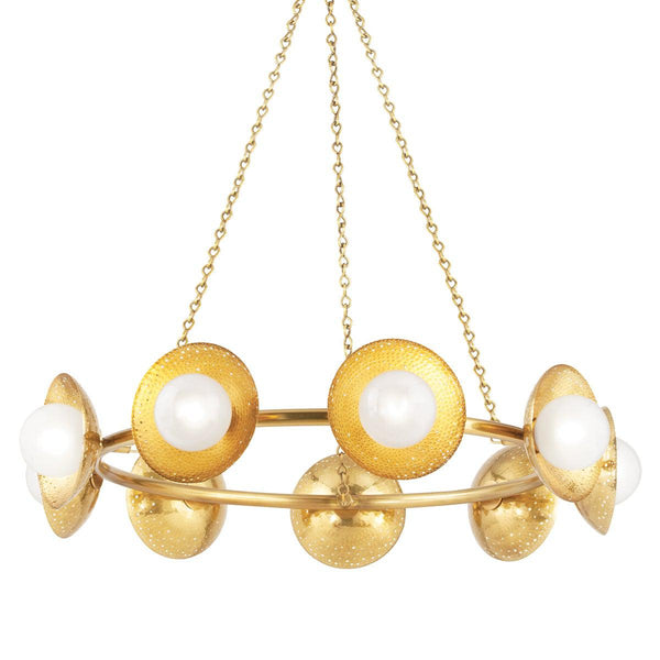 Lighting - Chandelier Glimmer 9 Light Chandelier // Aged Brass 