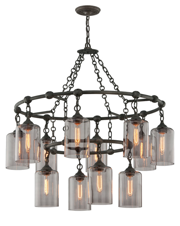 Lighting - Chandelier Gotham 12 Light Pendant Large // Aged Silver 