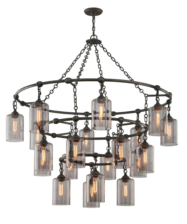 Lighting - Chandelier Gotham 20 Light Pendant Extra Large // Aged Silver 