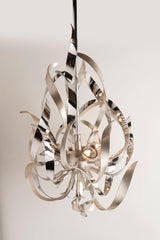 Lighting - Chandelier Graffiti 12 Light Pendant // Silver Leaf Polished Stainless 