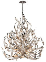 Lighting - Chandelier Graffiti 12 Light Pendant // Silver Leaf Polished Stainless 