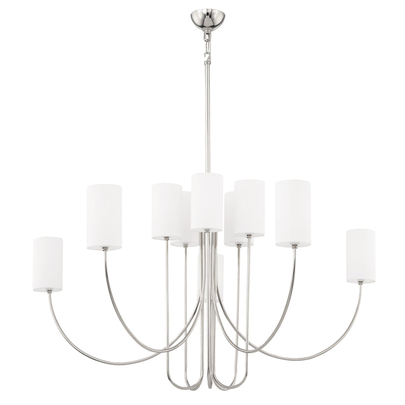 Lighting - Chandelier Harlem 10 Light Chandelier // Polished Nickel 