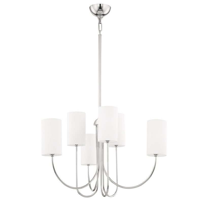 Lighting - Chandelier Harlem 6 Light Chandelier // Polished Nickel 