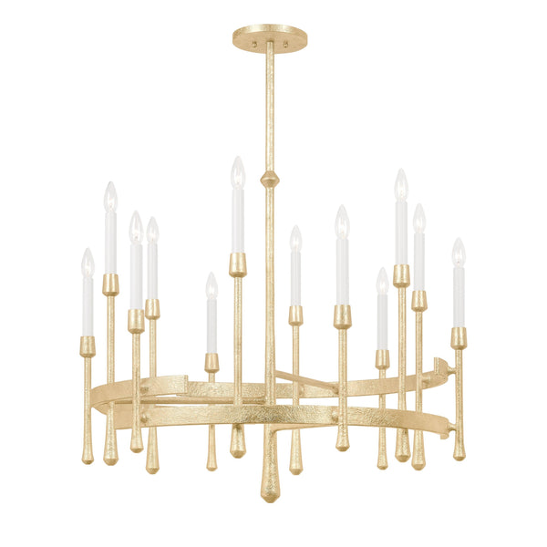 Lighting - Chandelier Hathaway 12 Light Chandelier // Vintage Gold Leaf 