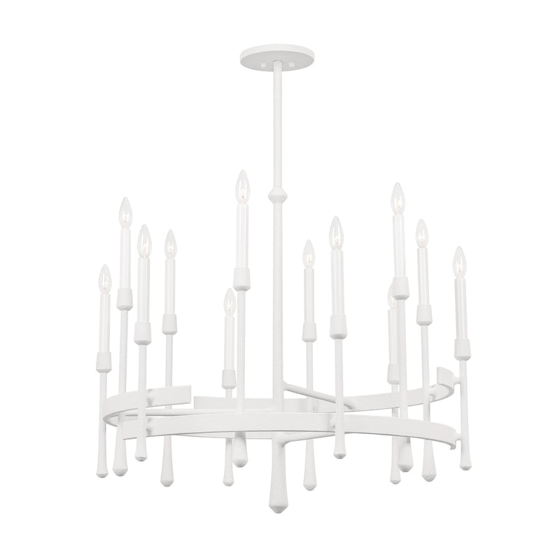 Lighting - Chandelier Hathaway 12 Light Chandelier // White Plaster 