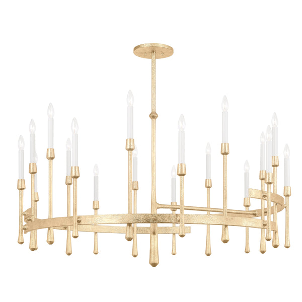 Lighting - Chandelier Hathaway 18 Light Chandelier // Vintage Gold Leaf 