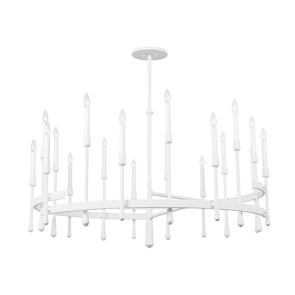 Lighting - Chandelier Hathaway 18 Light Chandelier // White Plaster 