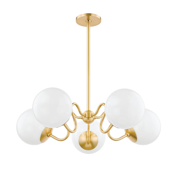 Lighting - Chandelier Havana 5 Light Chandelier // Aged Brass 