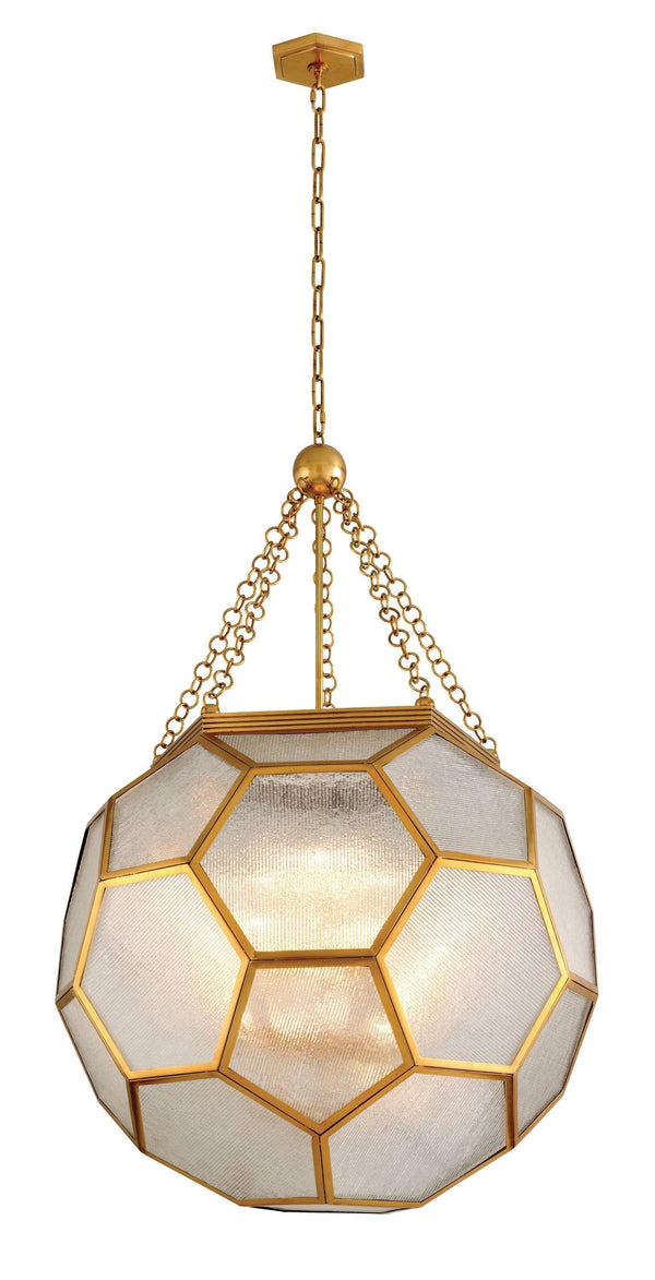 Lighting - Chandelier Hexsation 12 Light Pendant // Vintage Brass 