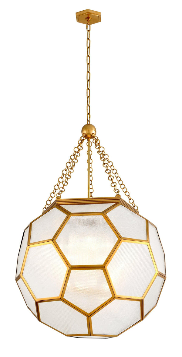 Lighting - Chandelier Hexsation 12 Light Pendant // Vintage Brass 