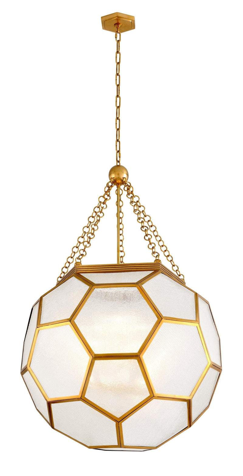 Lighting - Chandelier Hexsation 12 Light Pendant // Vintage Brass 