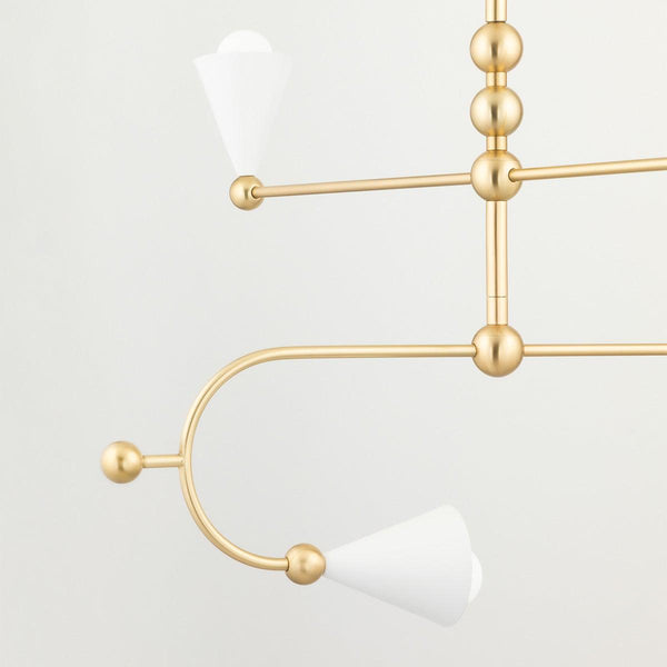 Lighting - Chandelier Hikari 4 Light Chandelier // Aged Brass & Soft White 