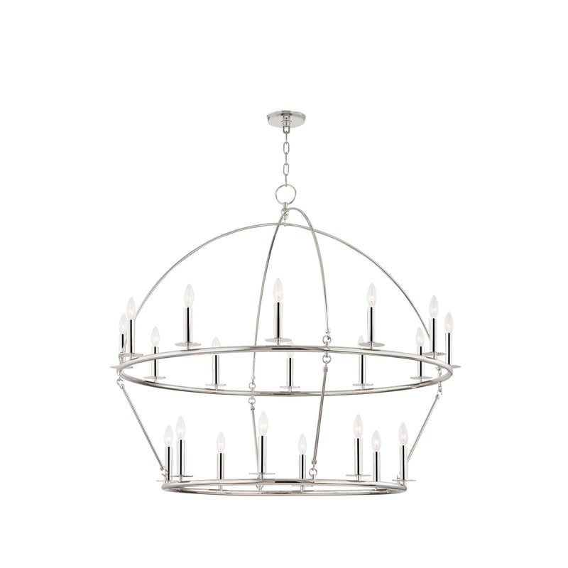 Lighting - Chandelier Howell 20 Light Chandelier // Polished Nickel 