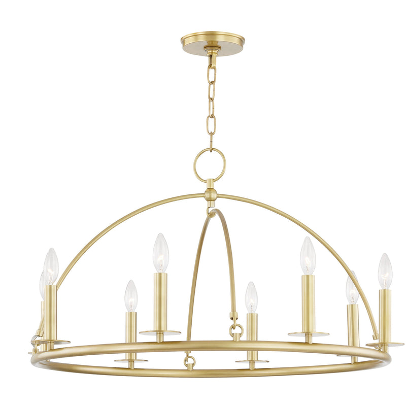 Lighting - Chandelier Howell 8 Light Chandelier // Aged Brass 