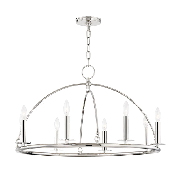 Lighting - Chandelier Howell 8 Light Chandelier // Polished Nickel 