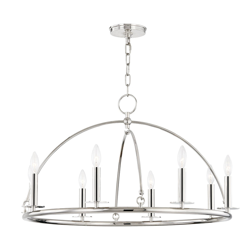 Lighting - Chandelier Howell 8 Light Chandelier // Polished Nickel 