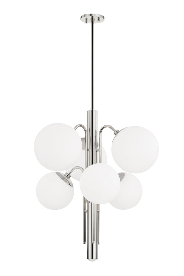 Lighting - Chandelier Ingrid 6 Light Chandelier // Polished Nickel 