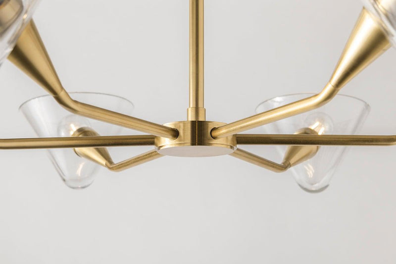 Lighting - Chandelier Isabella 6 Light Chandelier // Aged Brass 