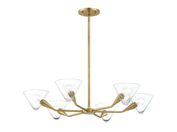 Lighting - Chandelier Isabella 6 Light Chandelier // Aged Brass 