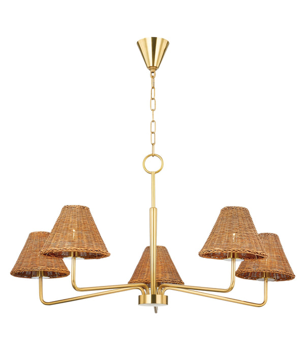 Lighting - Chandelier Issa 6 Light Chandelier // Aged Brass 