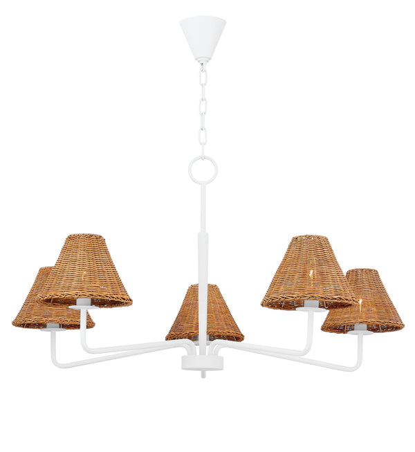 Lighting - Chandelier Issa 6 Light Chandelier // Textured White 