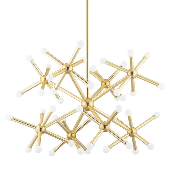 Lighting - Chandelier Jackstone 48 Light Chandelier // Vintage Polished Brass 