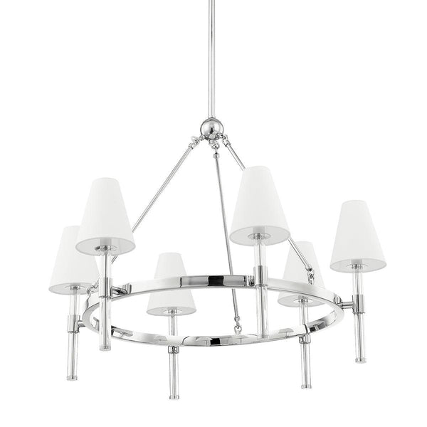 Lighting - Chandelier Janelle 6 Light Chandelier // Polished Nickel 