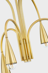 Lighting - Chandelier Jenica 6 Light Chandelier // Aged Brass 