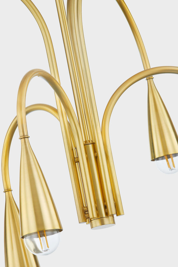 Lighting - Chandelier Jenica 6 Light Chandelier // Aged Brass 