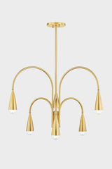 Lighting - Chandelier Jenica 6 Light Chandelier // Aged Brass 