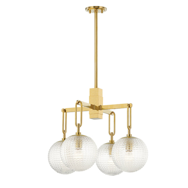 Lighting - Chandelier Jewett 4 Light Chandelier // Aged Brass 